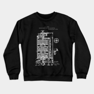 Combined Grinding Mill, Bolt and Purifier Vintage Patent Hand Drawing Crewneck Sweatshirt
